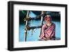 the old man and the Ganges-Piet Flour-Framed Photographic Print
