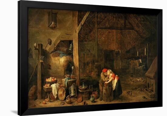 The Old Man and the Maid, C. 1650-David Teniers the Younger-Framed Giclee Print