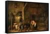 The Old Man and the Maid, C. 1650-David Teniers the Younger-Framed Stretched Canvas