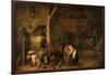 The Old Man and the Maid, C. 1650-David Teniers the Younger-Framed Premium Giclee Print