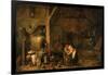 The Old Man and the Maid, C. 1650-David Teniers the Younger-Framed Premium Giclee Print
