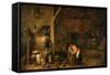 The Old Man and the Maid, C. 1650-David Teniers the Younger-Framed Stretched Canvas