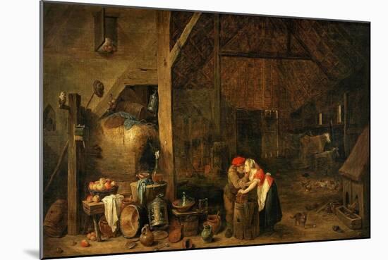 The Old Man and the Maid, C. 1650-David Teniers the Younger-Mounted Giclee Print