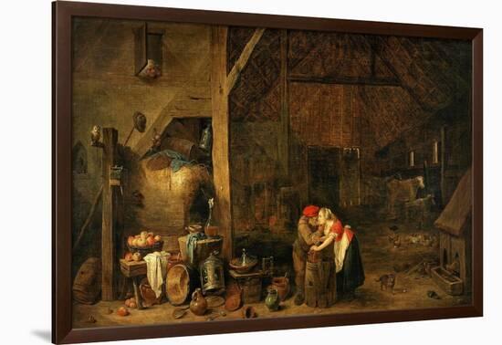 The Old Man and the Maid, C. 1650-David Teniers the Younger-Framed Giclee Print