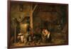 The Old Man and the Maid, C. 1650-David Teniers the Younger-Framed Giclee Print