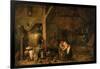 The Old Man and the Maid, C. 1650-David Teniers the Younger-Framed Giclee Print