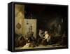 The Old Man and the Servant-David Teniers the Younger-Framed Stretched Canvas