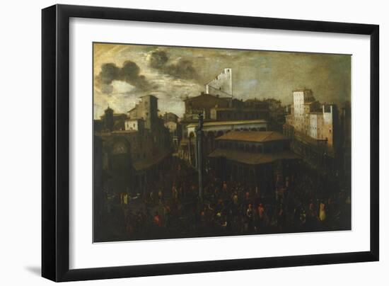 The Old Market in Naples-Filippo Napoletano-Framed Giclee Print