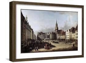 The Old Market Place in Dresden, C1750-C1752-Bernardo Bellotto-Framed Giclee Print