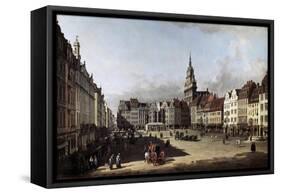 The Old Market Place in Dresden, C1750-C1752-Bernardo Bellotto-Framed Stretched Canvas