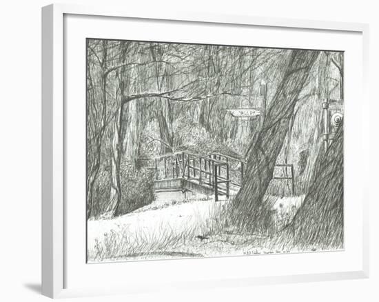 The old metal bridge, Bramhall park, 2004-Vincent Alexander Booth-Framed Giclee Print