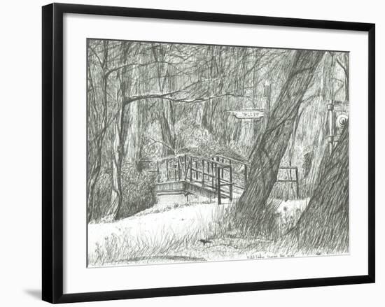 The old metal bridge, Bramhall park, 2004-Vincent Alexander Booth-Framed Giclee Print