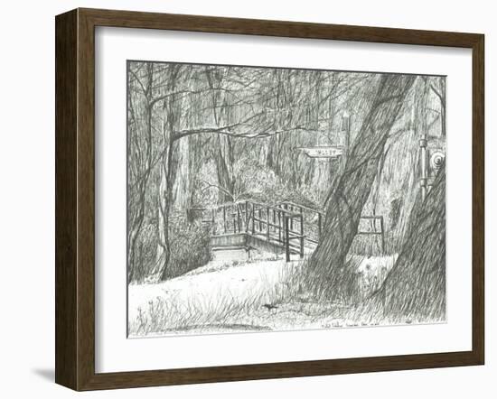 The old metal bridge, Bramhall park, 2004-Vincent Alexander Booth-Framed Giclee Print