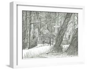 The old metal bridge, Bramhall park, 2004-Vincent Alexander Booth-Framed Giclee Print