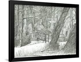 The old metal bridge, Bramhall park, 2004-Vincent Alexander Booth-Framed Giclee Print