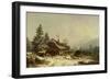 The Old Mill in Winter-Heinrich Burkel-Framed Giclee Print