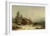 The Old Mill in Winter-Heinrich Burkel-Framed Giclee Print