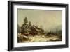 The Old Mill in Winter-Heinrich Burkel-Framed Giclee Print