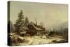 The Old Mill in Winter-Eugène Boudin-Stretched Canvas