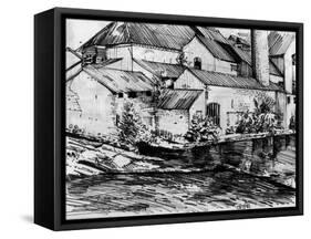The Old Mill On the Exe-Tim Kahane-Framed Stretched Canvas