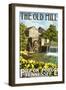 The Old Mill - Pigeon Forge, Tennessee-Lantern Press-Framed Art Print