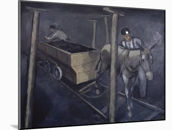 The Old Mine Mule-Richard Crist-Mounted Giclee Print