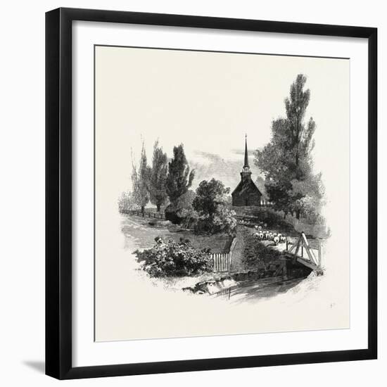 The Old Mohawk Church, Canada, Nineteenth Century-null-Framed Giclee Print