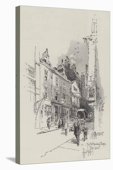 The Old Moravian Chapel in Fetter Lane-Herbert Railton-Stretched Canvas