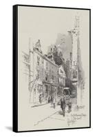 The Old Moravian Chapel in Fetter Lane-Herbert Railton-Framed Stretched Canvas