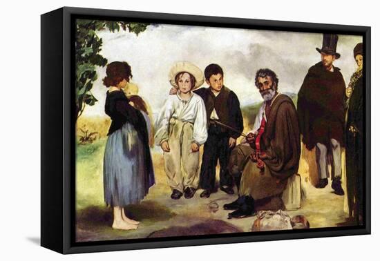 The Old Musician-Edouard Manet-Framed Stretched Canvas