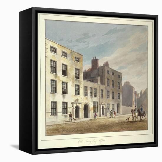 The Old Navy Pay Office, Old Broad Street, City of London, 1811-George Sidney Shepherd-Framed Stretched Canvas