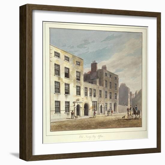 The Old Navy Pay Office, Old Broad Street, City of London, 1811-George Sidney Shepherd-Framed Giclee Print