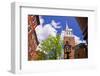 The Old North Church and gas street lamp, Freedom Trail, Boston, Massachusetts, USA-Russ Bishop-Framed Photographic Print