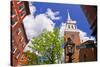 The Old North Church and gas street lamp, Freedom Trail, Boston, Massachusetts, USA-Russ Bishop-Stretched Canvas