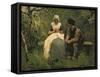 The Old, Old Story-Albert Neuhuys-Framed Stretched Canvas