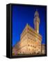 The Old Palace at Night in Florence-boule-Framed Stretched Canvas