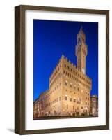 The Old Palace at Night in Florence-boule-Framed Photographic Print