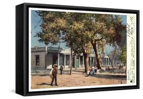 The Old Palace, Santa Fe, New Mexico, USA, C1900s-Gilette-Framed Stretched Canvas