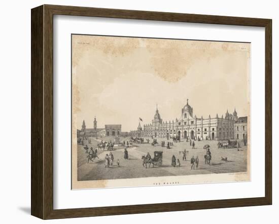 The (Old) Palace, Santiago, Chile, 1855-null-Framed Giclee Print