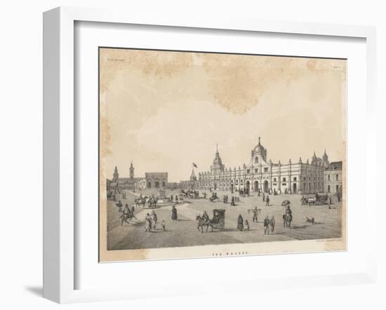 The (Old) Palace, Santiago, Chile, 1855-null-Framed Giclee Print