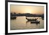 The Old Part of Doha and the Dhows Moored in the Harbour-Matt-Framed Photographic Print