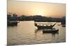 The Old Part of Doha and the Dhows Moored in the Harbour-Matt-Mounted Photographic Print