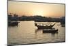 The Old Part of Doha and the Dhows Moored in the Harbour-Matt-Mounted Photographic Print