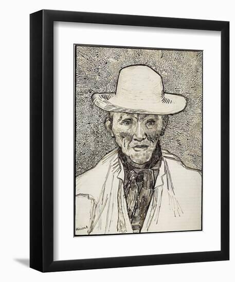 The Old Peasant Patience Escalier-Vincent van Gogh-Framed Giclee Print