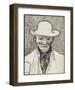 The Old Peasant Patience Escalier-Vincent van Gogh-Framed Giclee Print