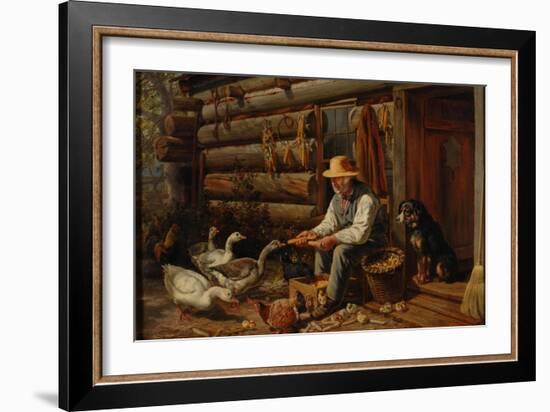 The Old Pioneer: Uncle Dan and His Pets, 1878-Arthur Fitzwilliam Tait-Framed Giclee Print