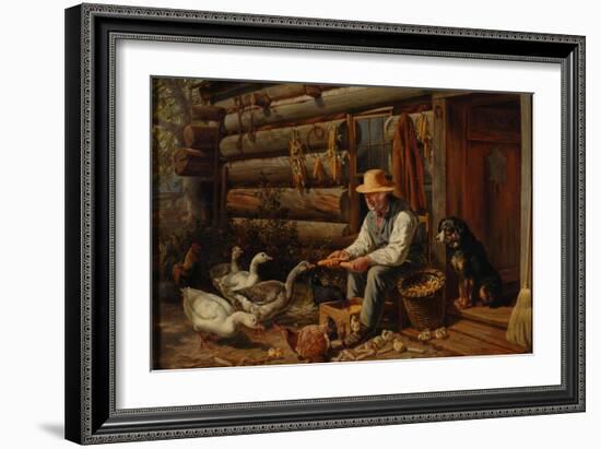 The Old Pioneer: Uncle Dan and His Pets, 1878-Arthur Fitzwilliam Tait-Framed Giclee Print