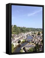 The Old Port, Dinan, Brittany, France-Peter Thompson-Framed Stretched Canvas