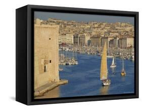 The Old Port, Marseilles, Provence, France, Europe-Bruno Morandi-Framed Stretched Canvas