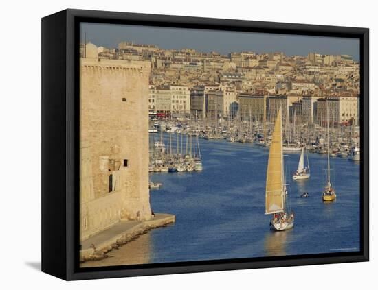 The Old Port, Marseilles, Provence, France, Europe-Bruno Morandi-Framed Stretched Canvas